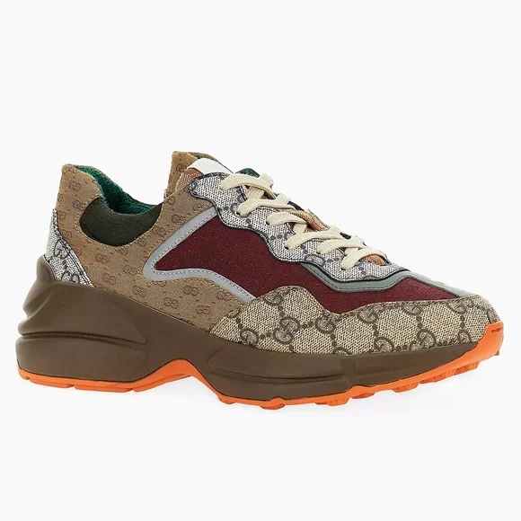 Guchi Rhyton Mixed Media Sneakers Woman's; Size 39 COA - Picture 2 of 7